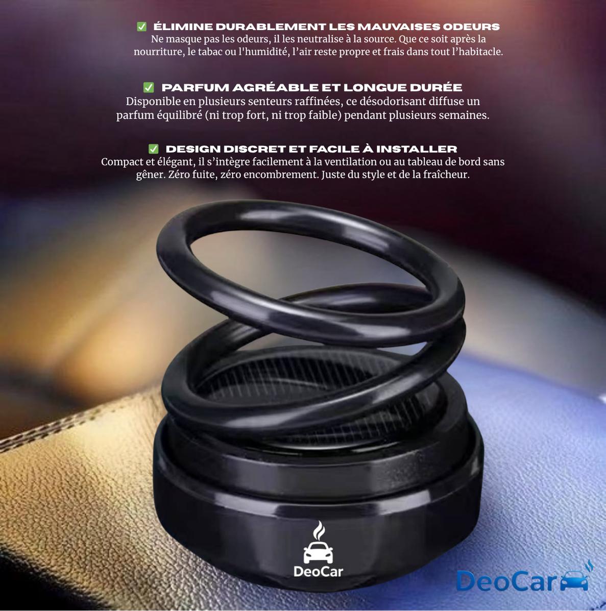 Diffuseur Solaire Parfumé à Anneaux Rotatifs - DeoCar